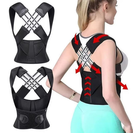 Corrector de Postura 2 en 1 con Soporte Lumbar – Ajustable y Cómodo